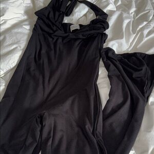 Elegant Black Women's Flare Jumpsuit